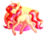 Size: 2892x2407 | Tagged: safe, artist:micky-ann, oc, oc only, oc:pretty shine, pony, unicorn, female, gift art, heart, high res, looking back, mare, multicolored hair, raised hoof, smiling, solo