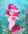 Size: 904x1110 | Tagged: safe, artist:sibashen, pinkie pie, seapony (g4), starfish, g4, my little pony: the movie, bubble, coral, crepuscular rays, cute, diapinkes, dorsal fin, female, fin, fish tail, flowing mane, flowing tail, looking at you, mare, ocean, one eye closed, open mouth, open smile, scales, seaponified, seapony pinkie pie, seashell, seaweed, smiling, smiling at you, solo, species swap, sunlight, swimming, tail, that pony sure does love being a seapony, underwater, water, wink