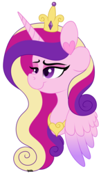 Size: 994x1697 | Tagged: safe, artist:spottie-dots, princess cadance, alicorn, pony, g4, ear fluff, female, simple background, smiling, solo, transparent background