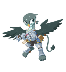 Size: 1100x1200 | Tagged: safe, artist:l8lhh8086, gabby, griffon, g4, armor, book, female, scroll, simple background, solo, transparent background