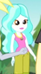 Size: 177x318 | Tagged: safe, screencap, paisley, equestria girls, g4, my little pony equestria girls: legend of everfree, cropped, female, op i can't see shit, solo