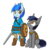 Size: 1000x1000 | Tagged: safe, artist:rice, oc, oc only, oc:echo, oc:stormy skies, bipedal, link, shield, simple background, sword, the legend of zelda, the legend of zelda: breath of the wild, transparent background, weapon