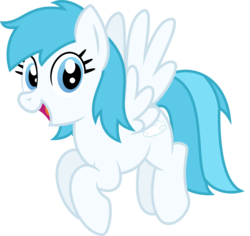 Size: 3632x3422 | Tagged: safe, artist:cloudyskie, oc, oc only, oc:cloudy sky, pegasus, pony, female, flying, high res, mare, simple background, smiling, solo, transparent background, vector