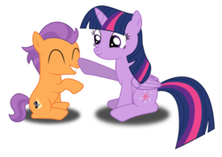 Size: 8933x6325 | Tagged: safe, artist:meandmyideas, tender taps, twilight sparkle, alicorn, pony, g4, absurd resolution, boop, cute, eyes closed, female, male, shipping, simple background, sitting, smiling, straight, transparent background, twilight sparkle (alicorn), twitaps, vector