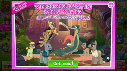 Size: 1136x640 | Tagged: safe, gameloft, biff, cipactli, daring do, doctor caballeron, escoba verde, pickpocket, quibble pants, earth pony, pegasus, pony, g4, female, henchmen, male, mare, stallion, tribal pony