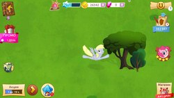 Size: 1280x720 | Tagged: safe, gameloft, derpy hooves, pinkie pie, pegasus, pony, g4, faic, falling, female, gameloft shenanigans, mare, russian, vip