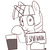 Size: 1280x1300 | Tagged: dead source, safe, artist:pabbley, twilight sparkle, pony, unicorn, g4, 30 minute art challenge, chocolate, chocolate milk, everything is ruined, female, food, horn, mare, meme, milk, monochrome, moral event horizon, pony confession, pony shaming, pure unfiltered evil, shaming, sign, simple background, solo, spilled milk, this will end in spilled milk, this will end in tears, tongue out, white background