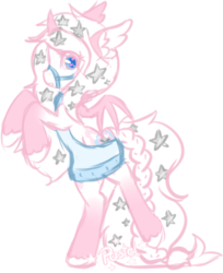 Size: 2470x3028 | Tagged: safe, artist:otpl, artist:pastel-pony-princess, oc, oc only, oc:pastel princess, alicorn, bat pony, bat pony alicorn, pony, backless, bridle, butt, buttcrack, clothes, feathered ears, female, hairpin, heart eyes, high res, long tail, mare, open-back sweater, plot, plotcrack, simple background, sleeveless sweater, small wings, solo, stars, sweater, tack, transparent background, unibat, unshorn fetlocks, virgin killer sweater, wingding eyes
