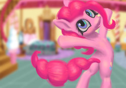 Size: 3000x2100 | Tagged: safe, artist:hecc95, pinkie pie, earth pony, pony, g4, bipedal, female, high res, solo, sugarcube corner