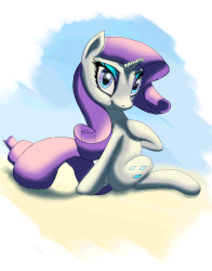 Size: 2000x2557 | Tagged: safe, artist:hecc95, rarity, pony, g4, female, gif, high res, non-animated gif, sitting, solo
