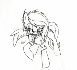 Size: 2202x2009 | Tagged: safe, artist:ethereal-desired, spitfire, pony, g4, female, high res, monochrome, solo, traditional art, wonderbolts dress uniform