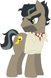 Size: 303x458 | Tagged: safe, artist:ra1nb0wk1tty, doctor caballeron, earth pony, pony, g4, male, simple background, solo, stallion, white background