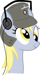 Size: 2197x4114 | Tagged: safe, artist:tensaioni, derpy hooves, pegasus, pony, g4, female, hat, headset, high res, mare, military, simple background, solo, transparent background