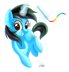 Size: 1024x1061 | Tagged: safe, artist:iheartjapan789, oc, oc only, oc:andrea, pony, unicorn, female, glowing horn, horn, magic, mare, simple background, solo, telekinesis, transparent background