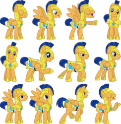 Size: 883x904 | Tagged: safe, artist:jeatz-axl, screencap, flash sentry, pegasus, pony, g4, armor, eyes closed, helmet, looking at you, sentryass, shocked, simple background, smiling, transparent background, vector, wings