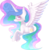 Size: 2068x2119 | Tagged: safe, artist:rappy-yum, princess celestia, alicorn, pony, g4, bipedal, blushing, female, high res, looking at you, mare, simple background, solo, spread wings, transparent background