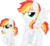 Size: 763x700 | Tagged: safe, artist:tambelon, oc, oc only, oc:flying colors, pegasus, pony, female, filly, magical lesbian spawn, mare, offspring, parent:applejack, parent:rainbow dash, parents:appledash, simple background, solo, transparent background, watermark
