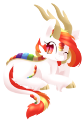 Size: 2233x3195 | Tagged: safe, artist:cloureed, oc, oc only, oc:prisma symphony, kirin, high res, simple background, solo