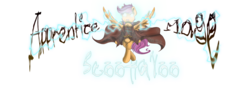 Size: 2500x879 | Tagged: safe, artist:redheadfly, scootaloo, pegasus, pony, g4, clothes, female, floating, glowing eyes, lightning, mage, mare, simple background, solo, text, transparent background