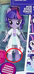 Size: 167x359 | Tagged: safe, twilight sparkle, equestria girls, g4, official, doll, equestria girls minis, irl, photo, picture for breezies, solo, toy