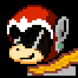 Size: 300x300 | Tagged: safe, artist:xujints-the-infiltrator, pony, crossover, icon, mega man (series), megapony, pixel art, ponified, protoman, protopony, solo, video game