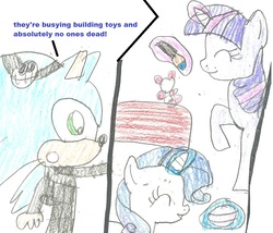 Size: 958x820 | Tagged: safe, artist:luigiandamyfan, rarity, twilight sparkle, g4, 2 panel comic, clothes, comic, cosplay, costume, crossover, jack skellington, male, sonic the hedgehog, sonic the hedgehog (series), the nightmare before christmas, traditional art