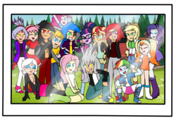 Size: 1024x709 | Tagged: safe, artist:enderboy1908, applejack, fluttershy, pinkie pie, rainbow dash, rarity, sci-twi, sunset shimmer, twilight sparkle, equestria girls, g4, amy rose, blaze the cat, cream the rabbit, crossover, equestria girls-ified, humane five, humane seven, humane six, knuckles the echidna, legs, male, miles "tails" prower, ow the edge, rouge the bat, shadow the hedgehog, silver the hedgehog, sleeveless, sonic the hedgehog, sonic the hedgehog (series), tank top