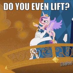 Size: 360x360 | Tagged: safe, edit, edited screencap, screencap, princess cadance, shining armor, g4, season 3, the crystal empire, all new, animated, bipedal, do you even lift, epic wife tossing, gif, horn, horn crystals, image macro, loop, meme, reversed, text