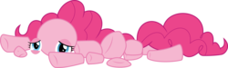 Size: 21271x6400 | Tagged: safe, artist:parclytaxel, pinkie pie, g4, the one where pinkie pie knows, .svg available, absurd resolution, broken, female, modular, pinkie pieces, prone, simple background, solo, transparent background, vector