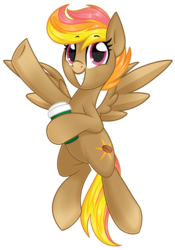 Size: 1024x1466 | Tagged: safe, artist:kellythedrawinguni, oc, oc only, oc:mocha sunrise, pegasus, pony, female, mare, simple background, solo, transparent background