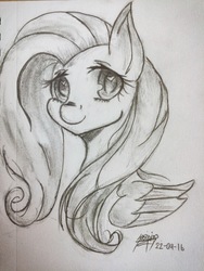 Size: 2448x3264 | Tagged: safe, artist:noey11843, fluttershy, pony, g4, female, heart eyes, high res, monochrome, sketch, solo, traditional art, wingding eyes