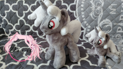 Size: 5312x2988 | Tagged: safe, artist:dixierarity, oc, oc only, pony, unicorn, high res, irl, photo, plushie