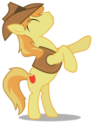 Size: 2275x3000 | Tagged: safe, artist:brony-works, braeburn, earth pony, pony, g4, eyes closed, high res, male, rearing, simple background, solo, transparent background