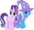 Size: 7762x6813 | Tagged: dead source, safe, artist:pink1ejack, starlight glimmer, trixie, pony, unicorn, celestial advice, g4, my little pony: friendship is magic, absurd resolution, cape, clothes, duo, female, friends, hat, mare, simple background, smiling, transparent background, trixie's cape, trixie's hat, vector