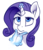 Size: 1280x1474 | Tagged: safe, artist:dimfann, rarity, pony, unicorn, g4, bust, contemplating, ear fluff, emoji, female, frown, glowing horn, hand, head, horn, looking up, magic, magic hands, mare, portrait, raised eyebrow, simple background, solo, thinking, transparent background, 🤔
