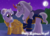 Size: 900x650 | Tagged: safe, artist:tambelon, oc, oc only, oc:opalescent pearl, oc:prince topaz, crystal pony, pony, unicorn, beauty and the beast, clothes, costume, dress, female, male, mare, nightmare night, oc x oc, shipping, stallion, straight, topalescent, watermark