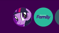 Size: 1136x640 | Tagged: safe, twilight sparkle, g4, discovery family logo, female, new look, solo