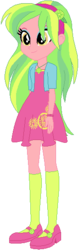 Size: 172x541 | Tagged: safe, artist:ra1nb0wk1tty, lemon zest, equestria girls, g4, bracelet, clothes, female, jewelry, mary janes, necklace, shoes, simple background, socks, solo, transparent background