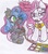 Size: 2369x2680 | Tagged: safe, artist:cuddlelamb, nightmare moon, princess celestia, alicorn, pony, g4, annoyed, banishment, cewestia, diaper, duo, eye clipping through hair, filly, foal, hair over one eye, high res, neckerchief, nightmare woon, pink-mane celestia, poofy diaper, rope, simple background, stamp, tied up, traditional art, white background, younger