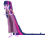 Size: 4459x3956 | Tagged: safe, artist:renthegodofhumor, twilight sparkle, equestria girls, g4, absurd resolution, barefoot, clothes swap, crossover, disney, feet, female, long hair, open mouth, rapunzel, simple background, solo, tangled (disney), transparent background