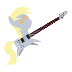 Size: 5000x5000 | Tagged: safe, derpy hooves, pegasus, pony, g4, absurd resolution, electric guitar, female, guitar, mare, musical instrument, pointy ponies, simple background, solo, transparent background