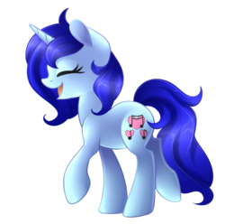 Size: 1824x1813 | Tagged: safe, artist:scarlet-spectrum, oc, oc only, oc:skyra heartsong, pony, unicorn, commission, eyes closed, female, mare, open mouth, simple background, smiling, solo, transparent background