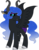 Size: 541x700 | Tagged: safe, artist:tambelon, oc, oc only, oc:lady hecate, pegasus, pony, cloven hooves, female, horns, interspecies offspring, mare, offspring, parent:lord tirek, parent:nightmare moon, simple background, solo, transparent background, watermark