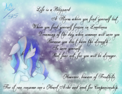 Size: 1024x791 | Tagged: safe, artist:animechristy, oc, oc only, oc:sapphire heart song, pegasus, pony, crossed hooves, female, looking up, mare, prone, sad, signature, solo, text, vent art