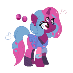 Size: 453x457 | Tagged: safe, artist:dem0nicvibes, oc, oc only, oc:fierce love, gem (race), gem pony, pony, triclops, unicorn, cotton candy garnet, female, fusion, garnet (steven universe), gem, gem fusion, kinsona, mare, ponified, ruby, sapphire, solo, steven universe, third eye