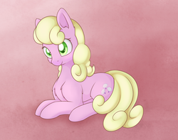 Size: 1024x808 | Tagged: safe, artist:dusthiel, millie, earth pony, pony, g4, chest fluff, colored pupils, female, prone, solo