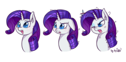 Size: 1109x550 | Tagged: safe, artist:dsp2003, rarity, g4, 4chan, angry, blushing, bust, crossover, crying, cyoa, disney, female, hud, kingdom hearts, messy mane, one eye closed, open mouth, parody, portrait, signature, simple background, solo, transparent background, twig