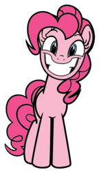 Size: 478x829 | Tagged: safe, artist:millarts-artworks, pinkie pie, earth pony, pony, g4, female, simple background, smiling, solo, transparent background