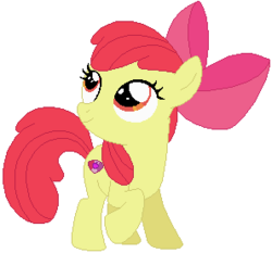 Size: 297x277 | Tagged: safe, artist:ra1nb0wk1tty, apple bloom, g4, female, simple background, solo, white background