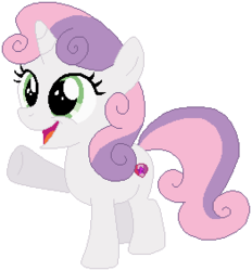 Size: 262x282 | Tagged: safe, artist:ra1nb0wk1tty, sweetie belle, g4, female, simple background, solo, white background